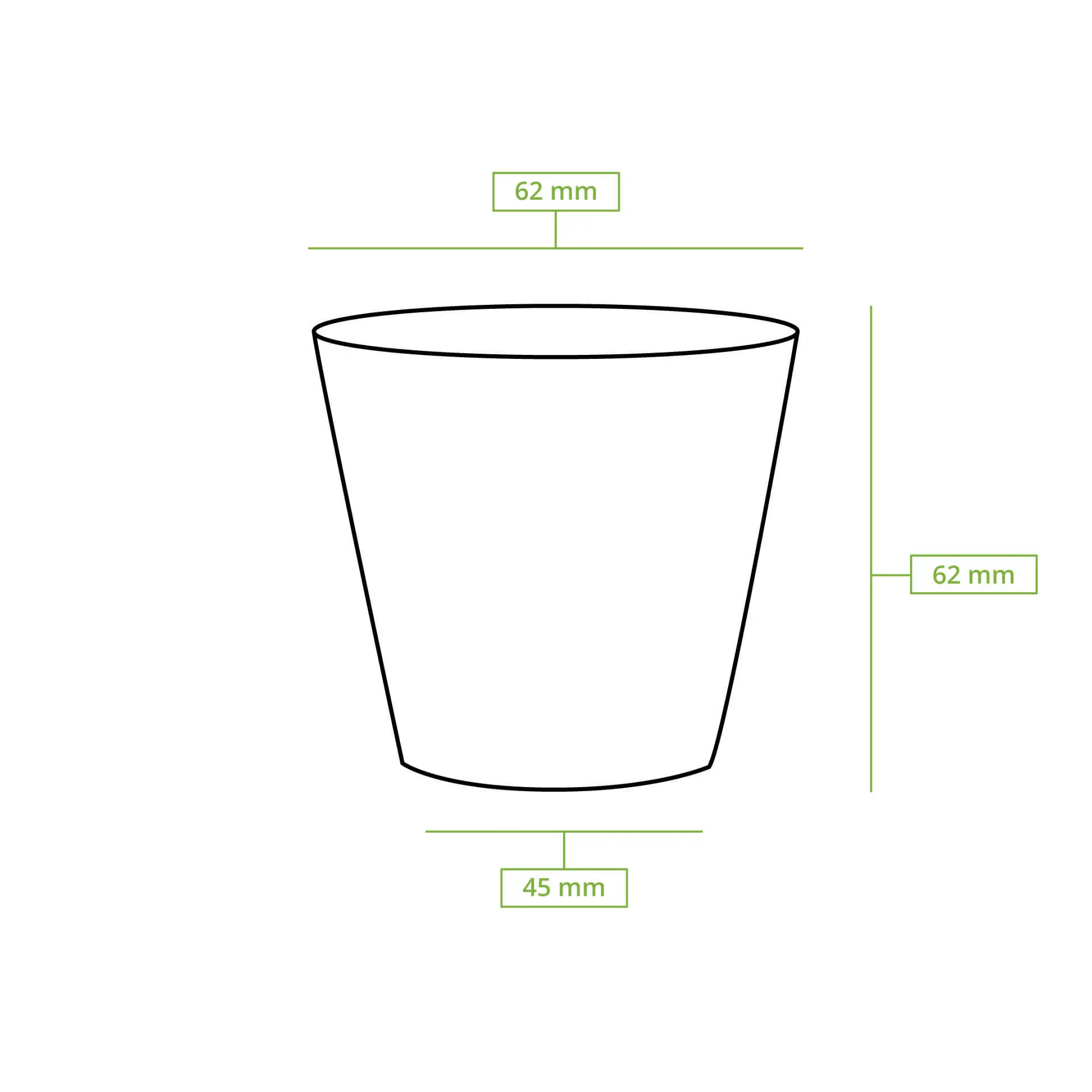 Gobelet en carton (revêtu de PE) 10 cl / 4 oz, Ø 62 mm, brun Gobelet en carton (revêtu de PE) 10 cl / 4 oz, Ø 62 mm, brun